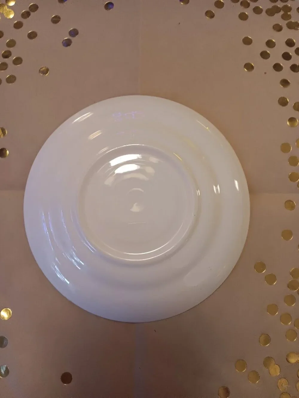 Set TWO Vintage Trillium Bread & Butter Or Dessert Plate 24K Gold Green STUNNING